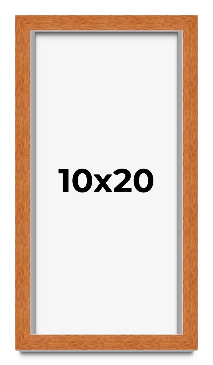 10x20 Classic Picture Frame with UV-Resistant Acrylic & Acid Free Backing, Available in 4 Finishes - Black, Brown, Gold, and Silver